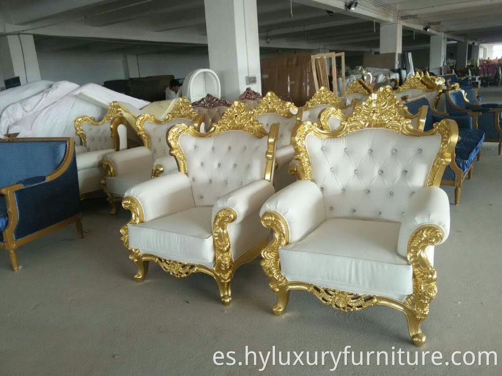 Muebles de lujo del sofá de la boda de Dubai de madera